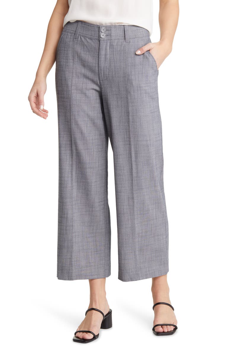 Skyrise Double Button Pants, Main, color, INDIGO