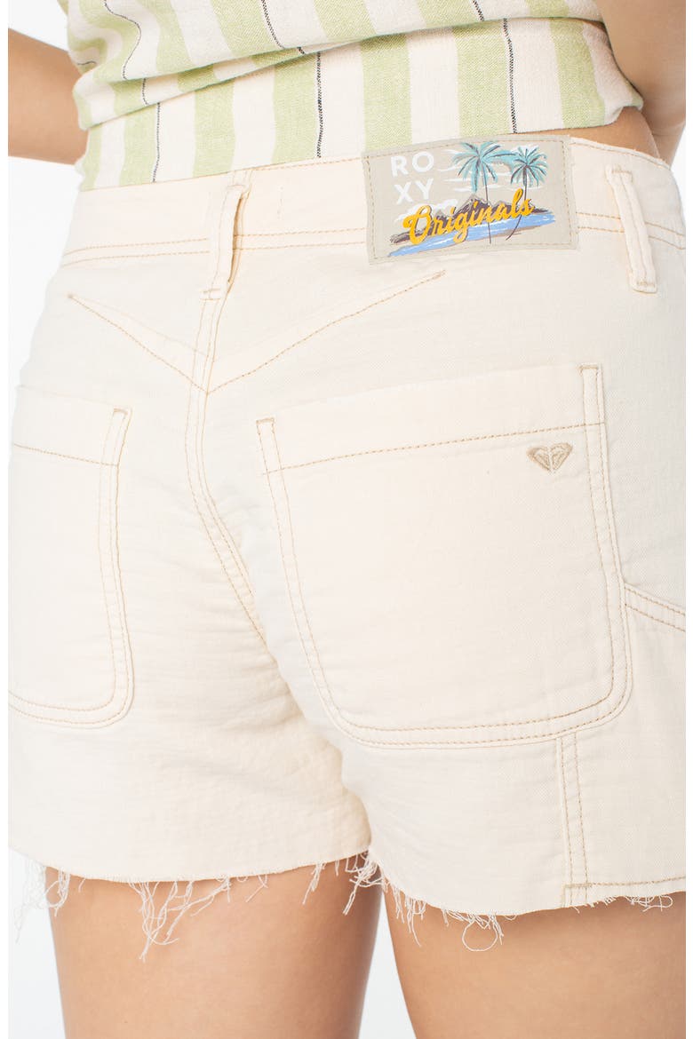 Beachrock Denim Cutoff Shorts, Alternate, color, PARCHMENT SOLID