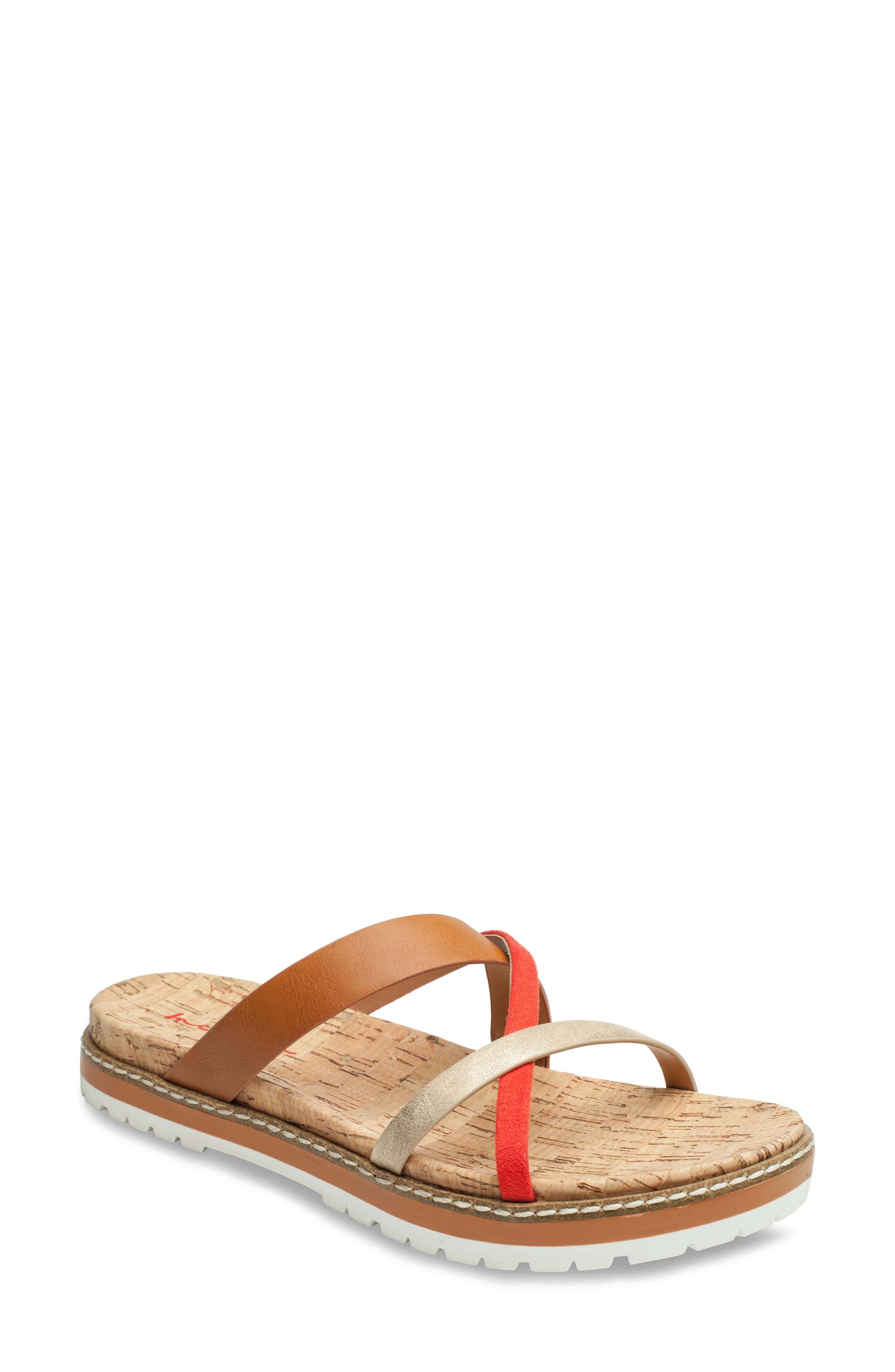 Fallen Platform Sandal, Main, color, COGNAC/ PLATINO/ PINK