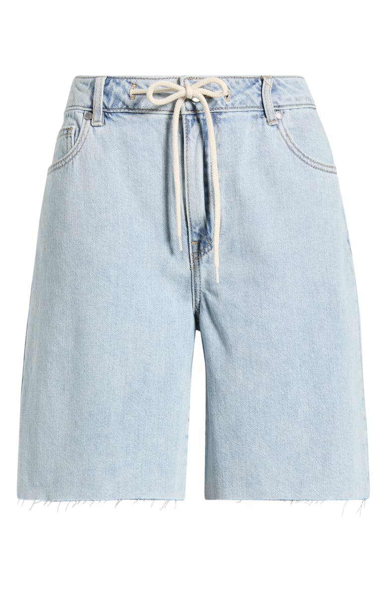 1822 Denim Drawstring Raw Hem Denim Shorts, Main, color, Valinda