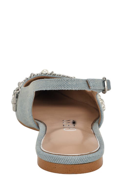 Guess Daisee Slingback Pointed Toe Flat In Blue