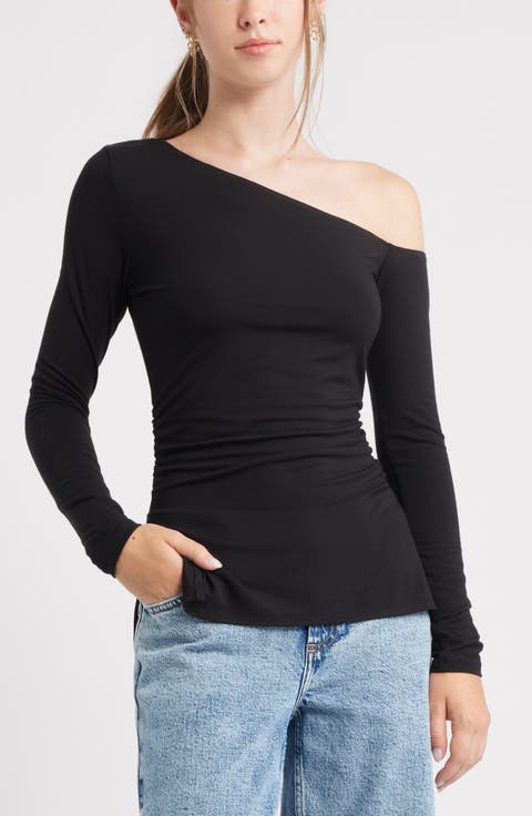 Off the Shoulder Long Sleeve Top