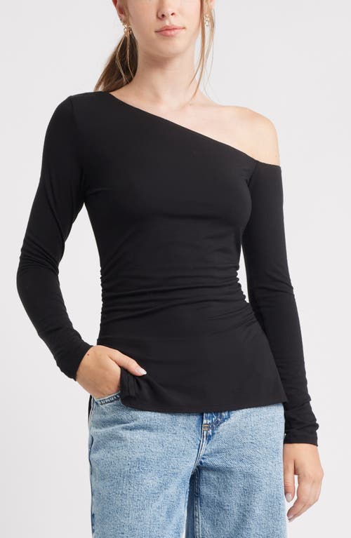 Bp. Off The Shoulder Long Sleeve Top In Black