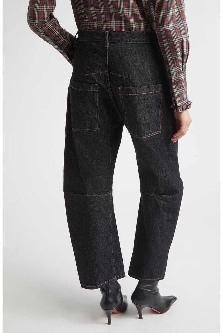 Shon Curved High Waist Jeans, Alternate, color, RESIN RINSE
