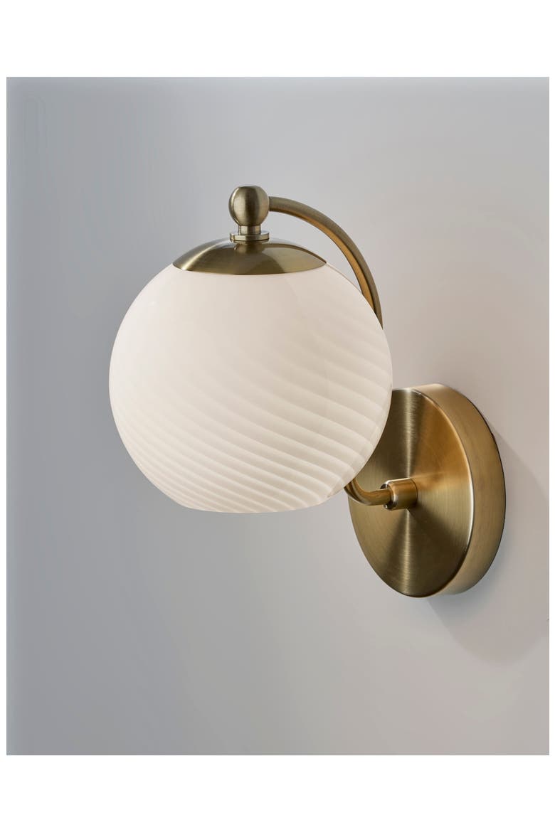 Swirl Wall Light, Alternate, color, ANTIQUE BRASS