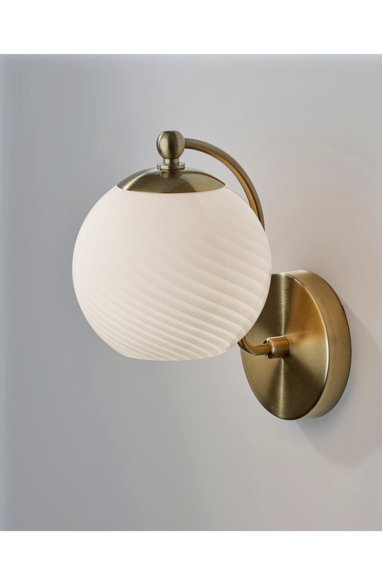 ADESSO LIGHTING Swirl Wall Light, Alternate, color, Antique Brass