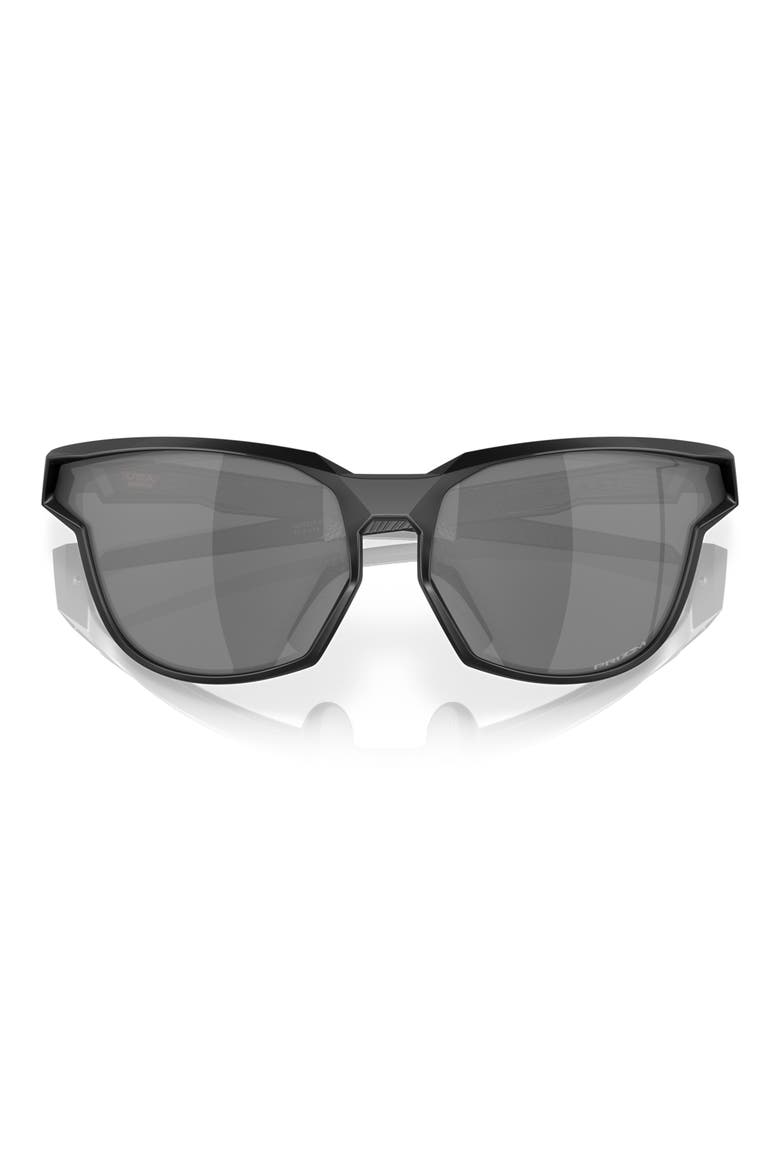 73mm Prizm™ Polarized Oversize Wraparound Sunglasses, Alternate, color, MATTE BLACK