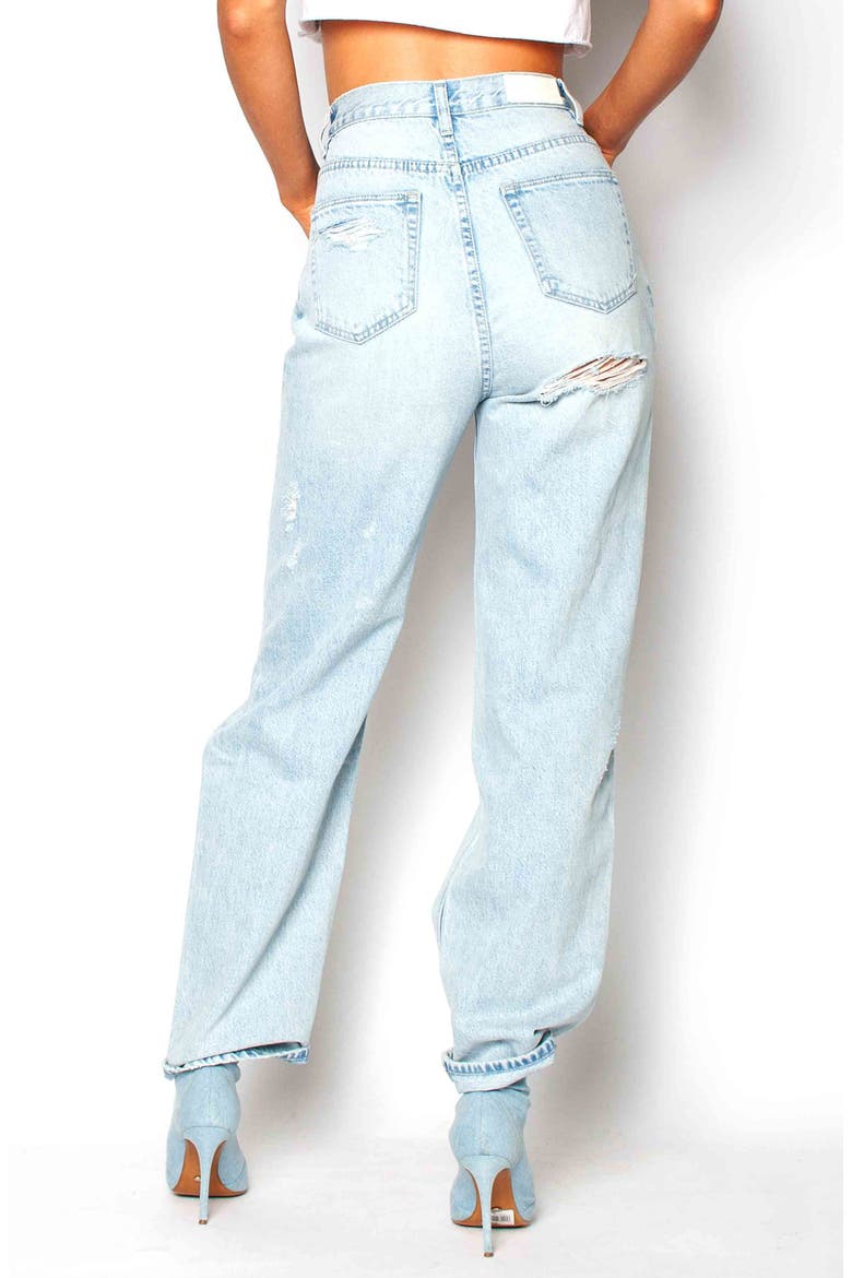 Hi And Loose Distressed Jeans, Alternate, color, STONE RAIDER TRASH