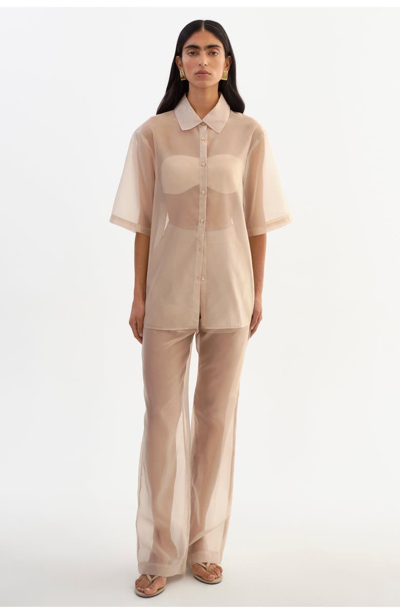 LAMARQUE Manda | Sheer Shirt, Main, color, Beige