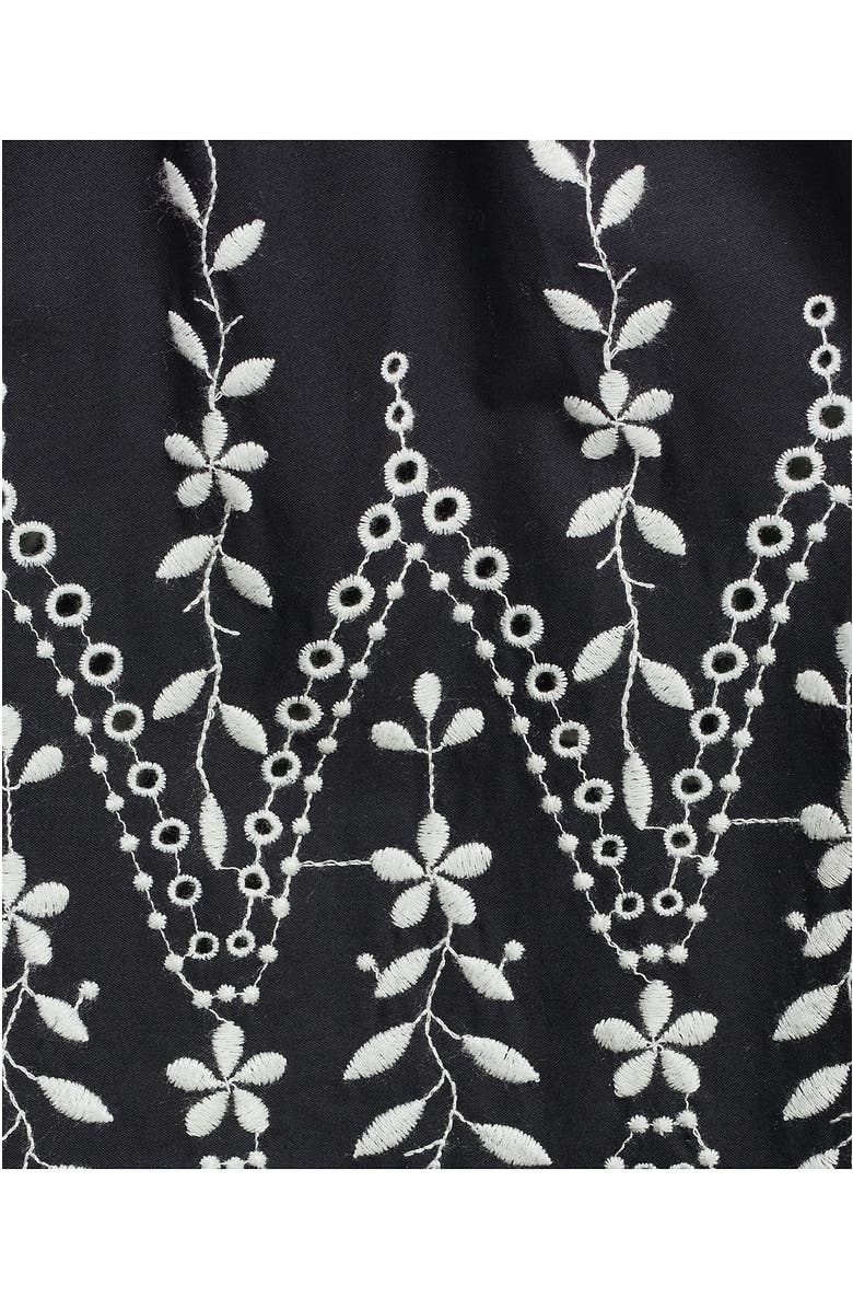 Lands' End Tiered Cotton Poplin Eyelet Maxi Dress, Alternate, color, Eyelet/Black
