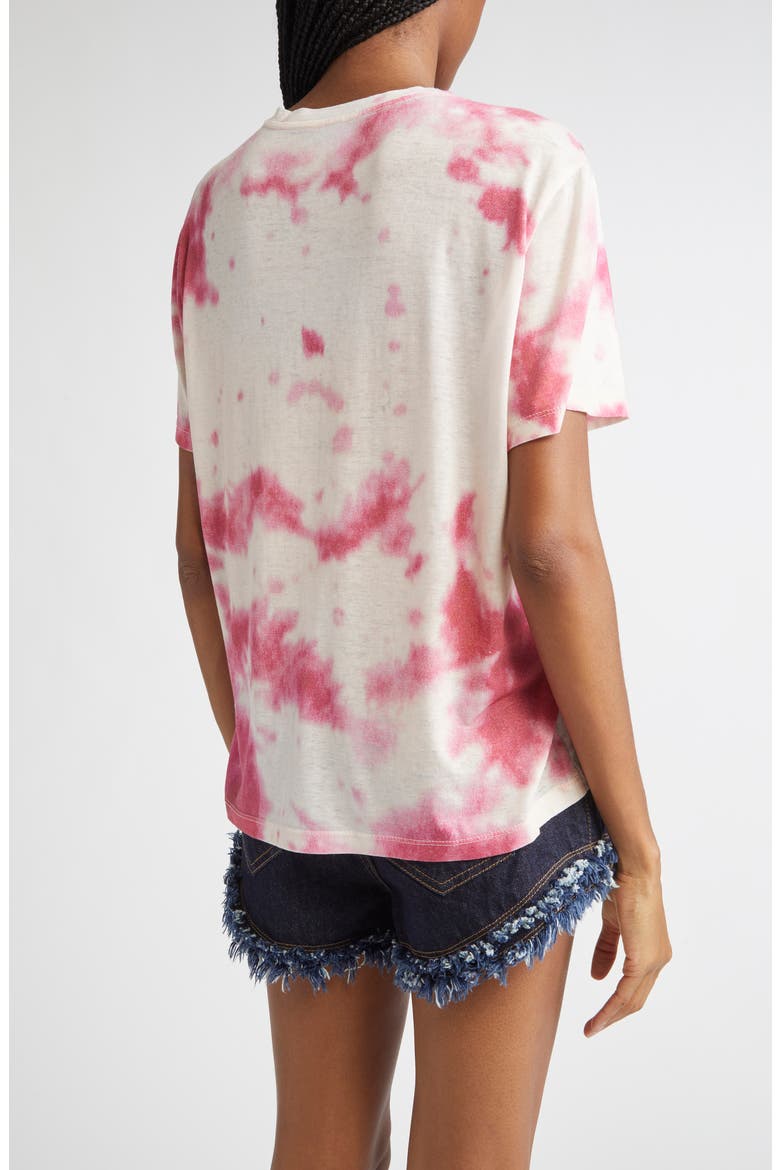 Zewel Tie Dye Logo T-Shirt, Alternate, color, PINK