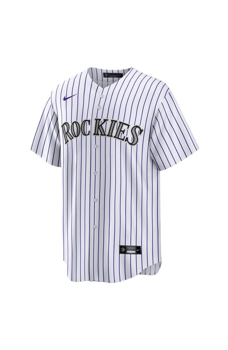 Nike Men's Nike White Colorado Rockies Home Replica Team Jersey, Alternate, color,