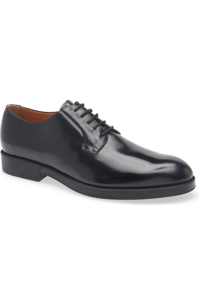 Tod's Plain Toe Derby, Main, color, Nero