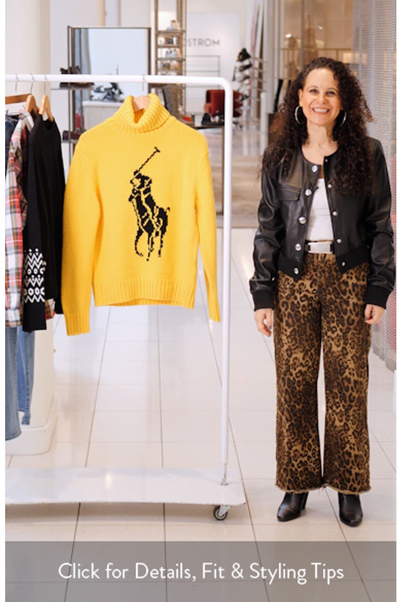 Polo Ralph Lauren Big Pony Turtleneck Wool Sweater (Women) | Nordstrom