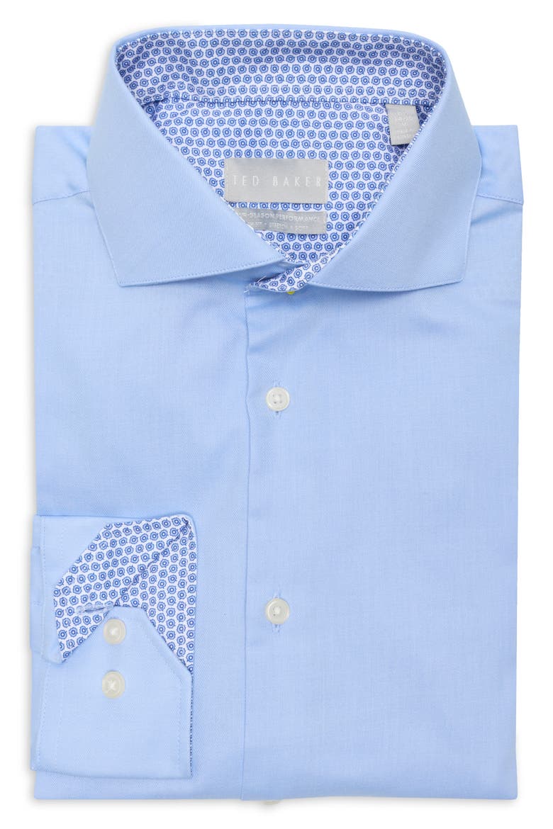 Slim Fit Four-Season Performance Dress Shirt, Alternate, color, SKY