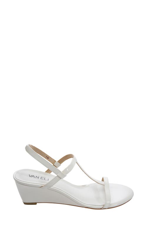Vaneli Mohan T-strap Wedge Sandal In White