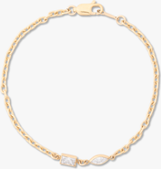 CUFFED BY NANO Two Stone 14k Gold Filled Bracelet