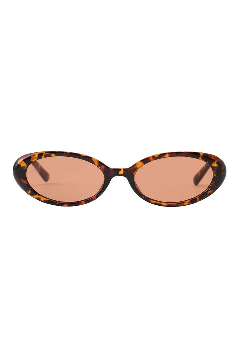 Taya 53mm Polarized Oval Sunglasses, Main, color, TORTE/ BROWN