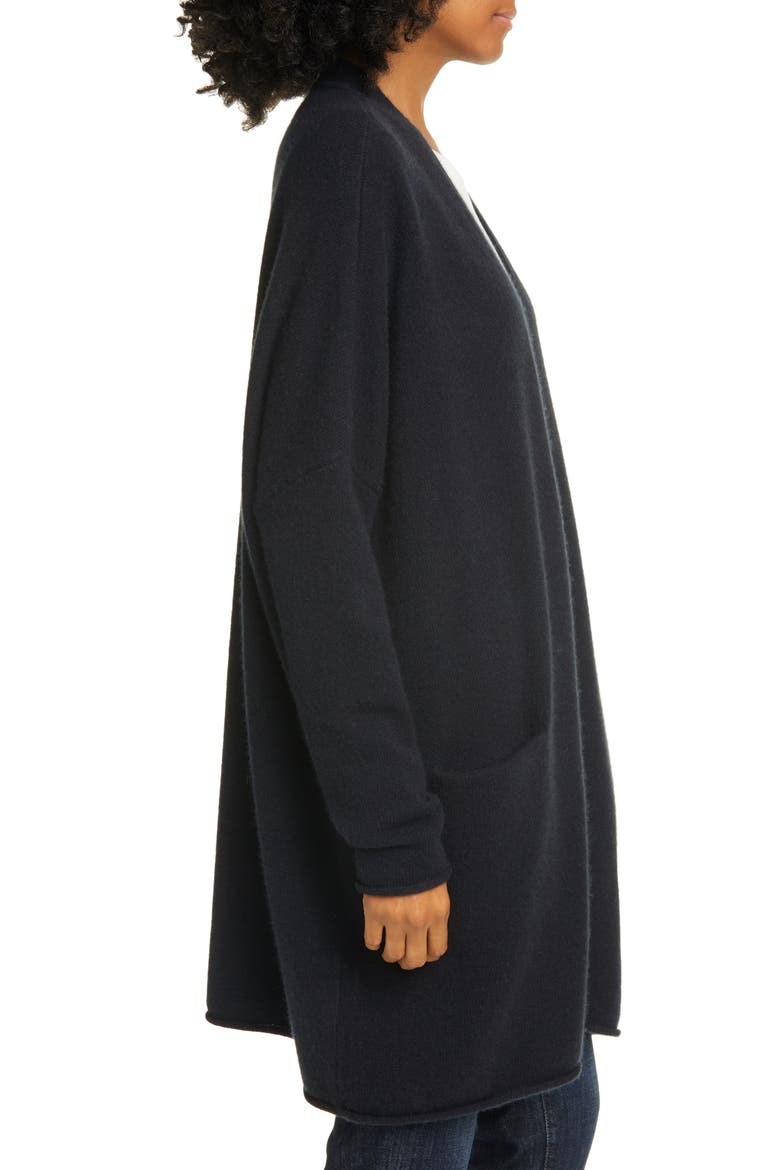 Brushed Cashmere Cardigan, Alternate, color, BLACK