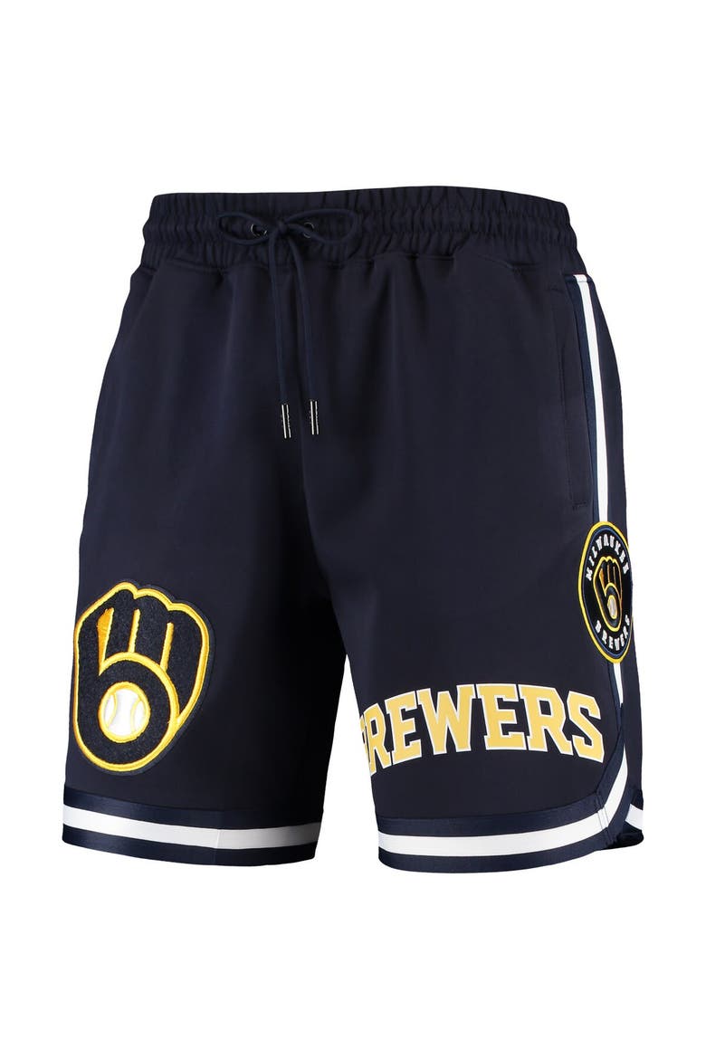 Men's Pro Standard Navy Milwaukee Brewers Team Shorts, Alternate, color, Navy