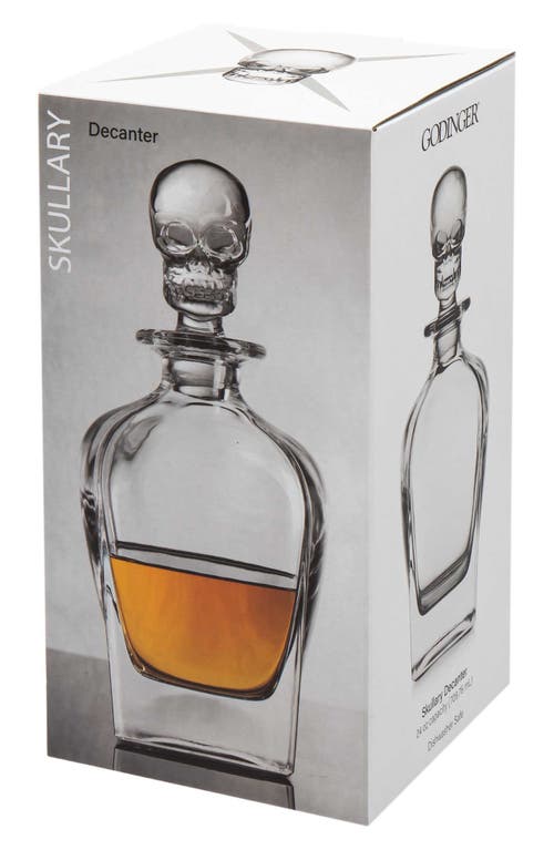 Godinger Skull Whiskey Decanter In Transparent