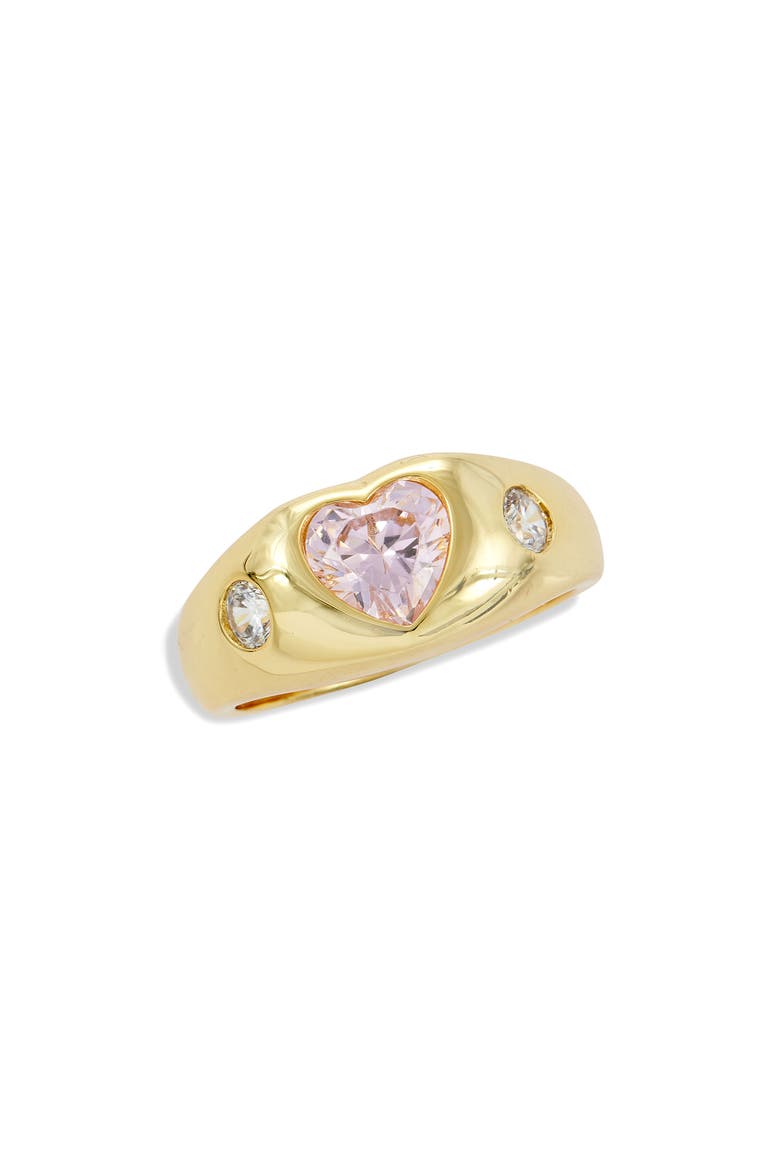 Bezel Set CZ Dome Ring, Main, color, GOLD