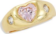 SAVVY CIE JEWELS Bezel Set CZ Dome Ring