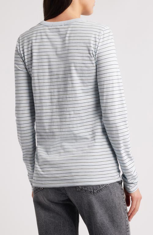 Rag & Bone The Slub Stripe Long Sleeve Cotton T-shirt In Multi