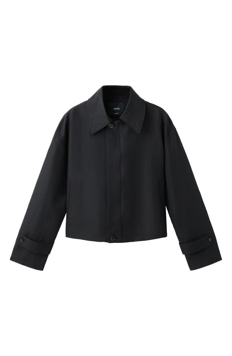 MANGO Cotton & Linen Twill Zip Jacket, Alternate, color, 