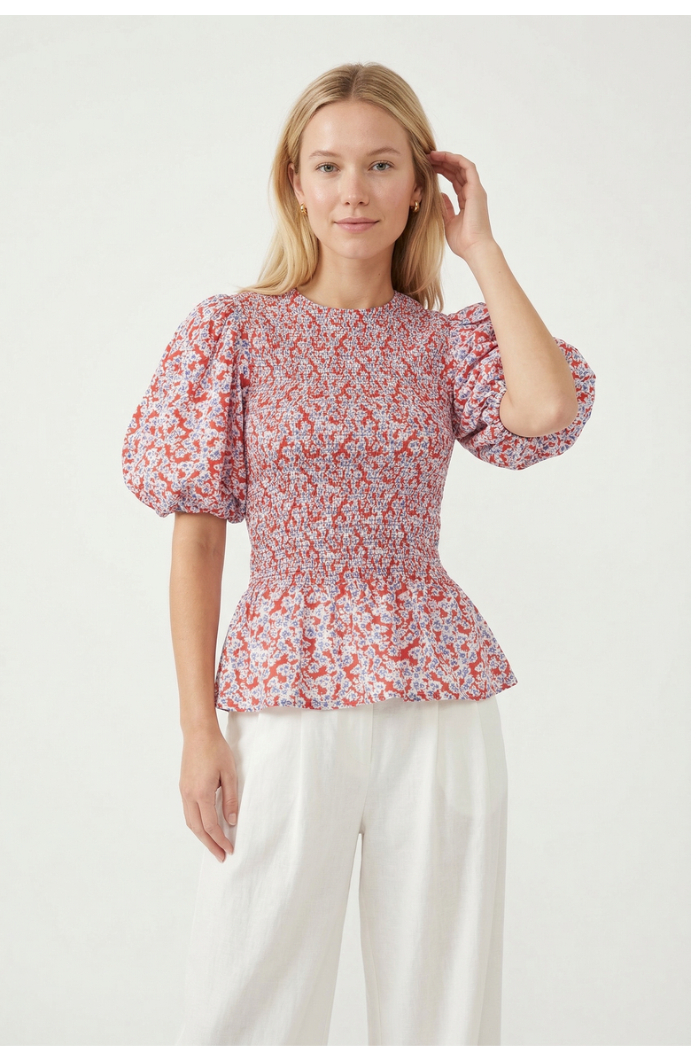 Ro's Garden Luz Top, Main, color, Red Botan