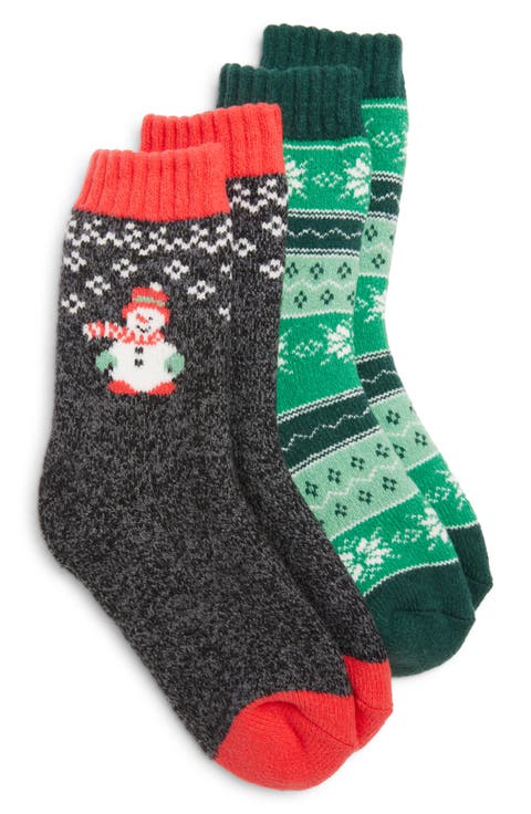 2-Pack Holiday Cozy Crew Socks