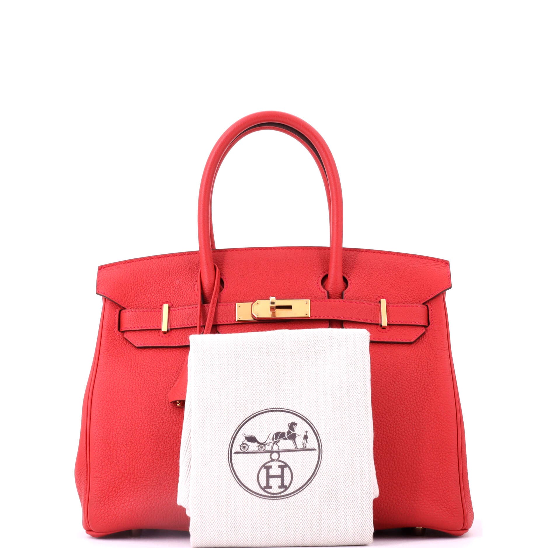 Pre-Owned Hermes Birkin Handbag Red Togo with Gold Hardware 30, Alternate, color, Geranium
