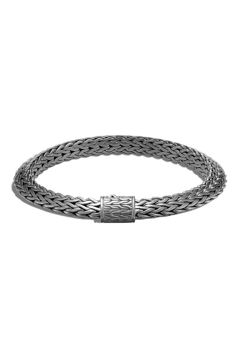 Men's Tiga Chain 8mm Bracelet, Main, color, BLACK RHODIUM