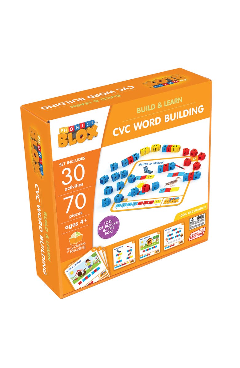 Junior Learning Rainbow Phonics Blox Cvc Word Building, Alternate, color, Multicolored