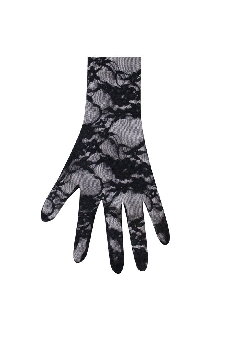 Miss Circle Rae Lace Opera-length Gloves, Alternate, color, Black