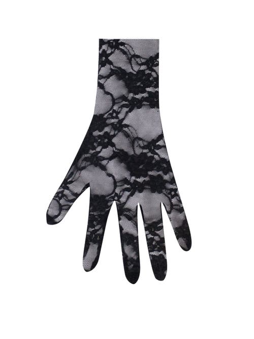 Miss Circle Rae Lace Opera-length Gloves In Black