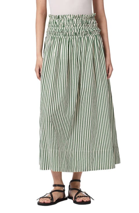 Kali Stripe Cotton Maxi Skirt