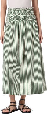 AllSaints Kali Stripe Cotton Maxi Skirt