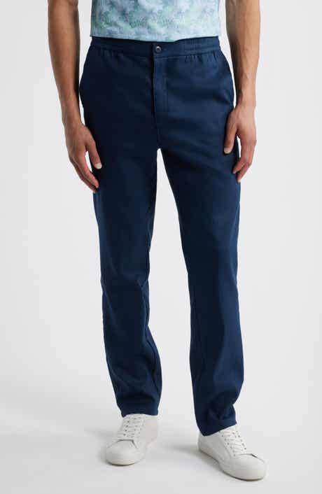 Bugatchi Tristan Stretch Linen & Cotton Drawstring Pants