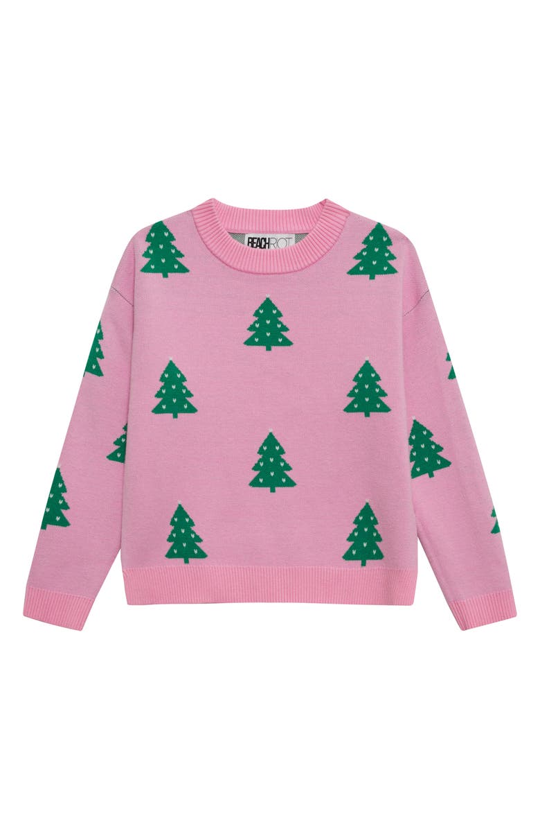 Beach Riot Kids' Little Callie Sweater, Main, color, Pink Christmas