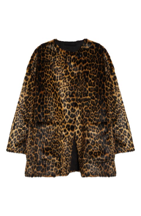Nerissa Leopard Spot Faux Fur Jacket