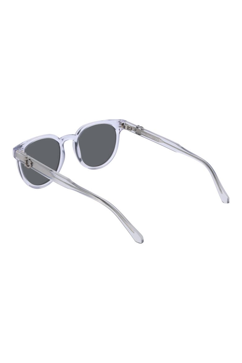 53mm Round Sunglasses, Alternate, color, TRANSPARENT GREY