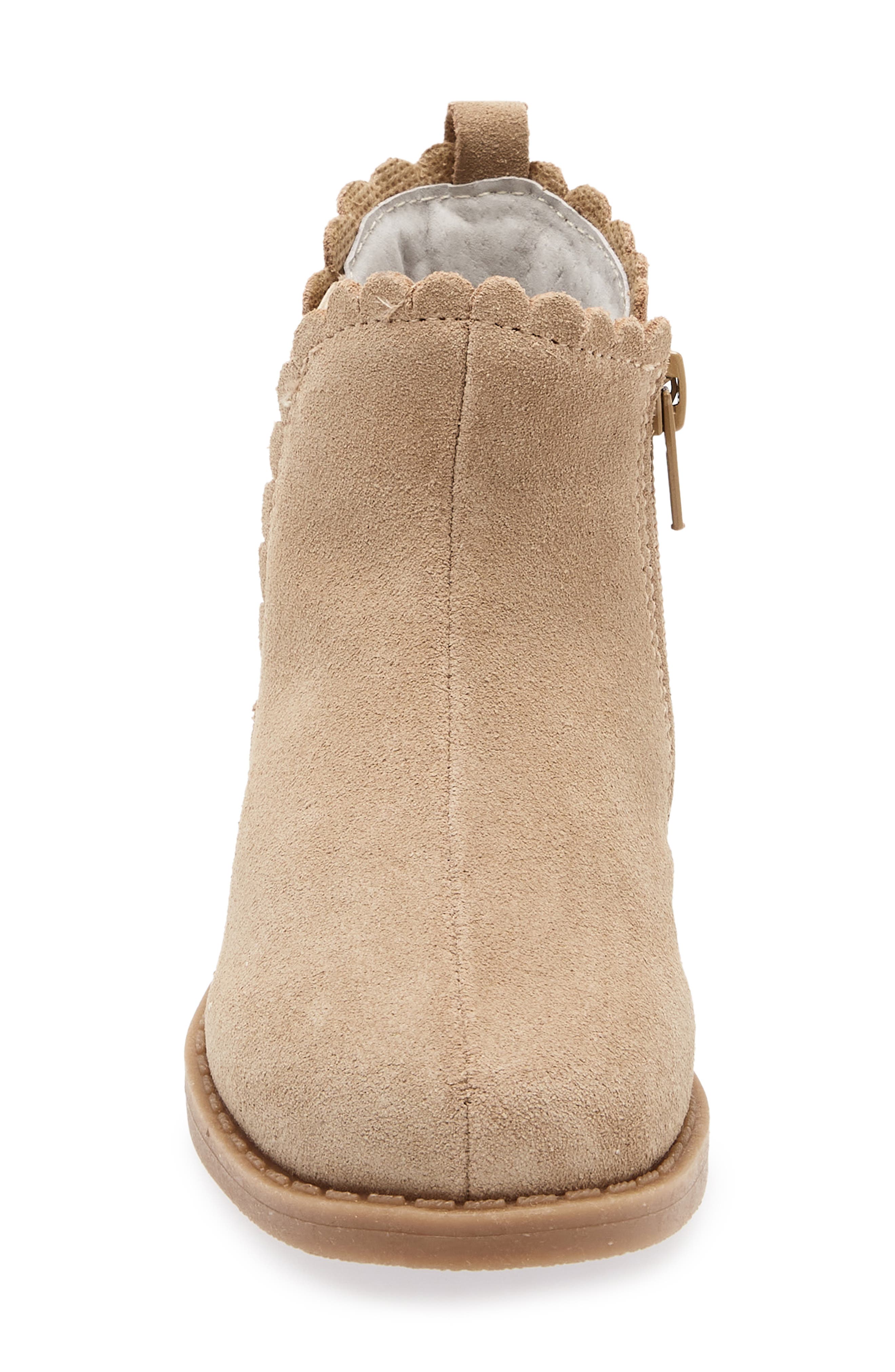 Kids' Nicola Scalloped Bootie, Alternate, color, SAND