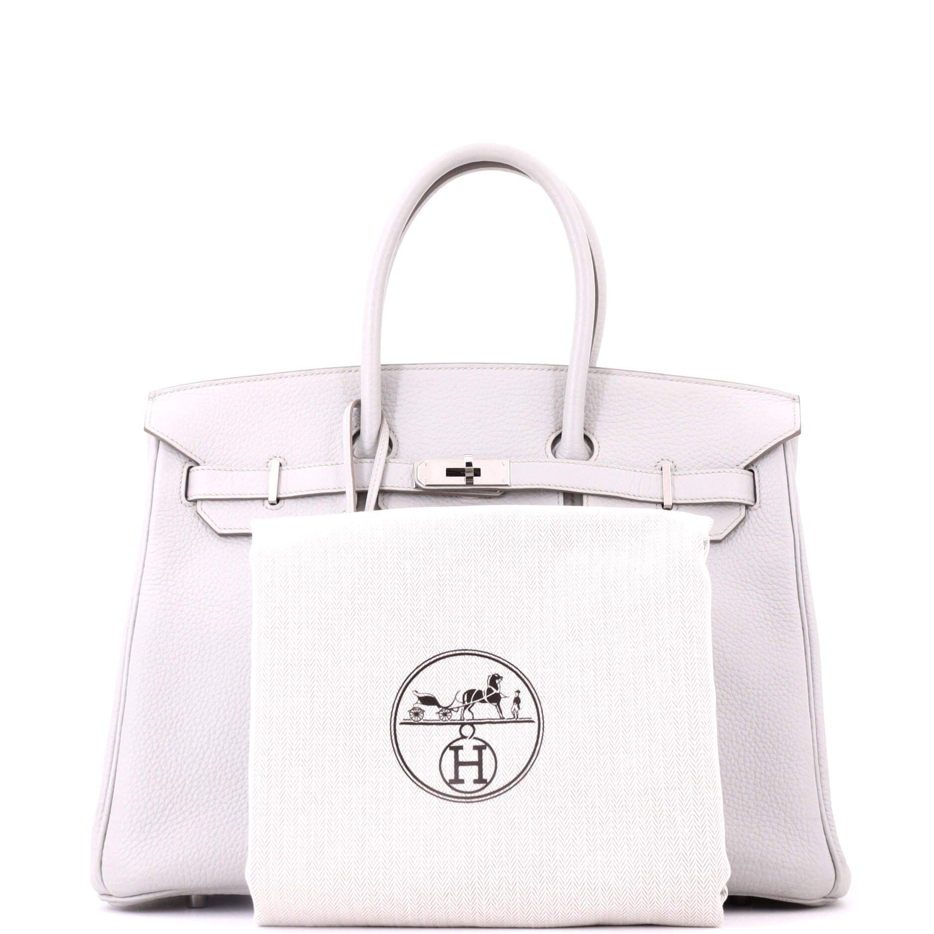 Pre-Owned Hermes Birkin Handbag Grey Clemence with Palladium Hardware 35, Alternate, color, Gris Perle