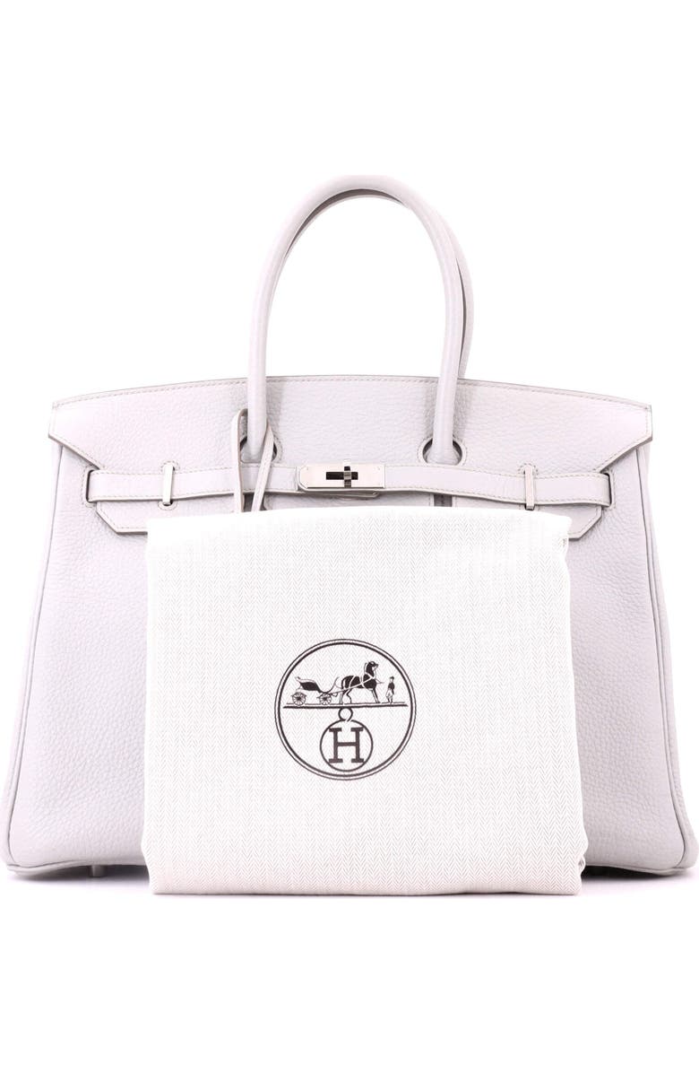 Pre-Owned Hermes Birkin Handbag Grey Clemence with Palladium Hardware 35, Alternate, color, Gris Perle