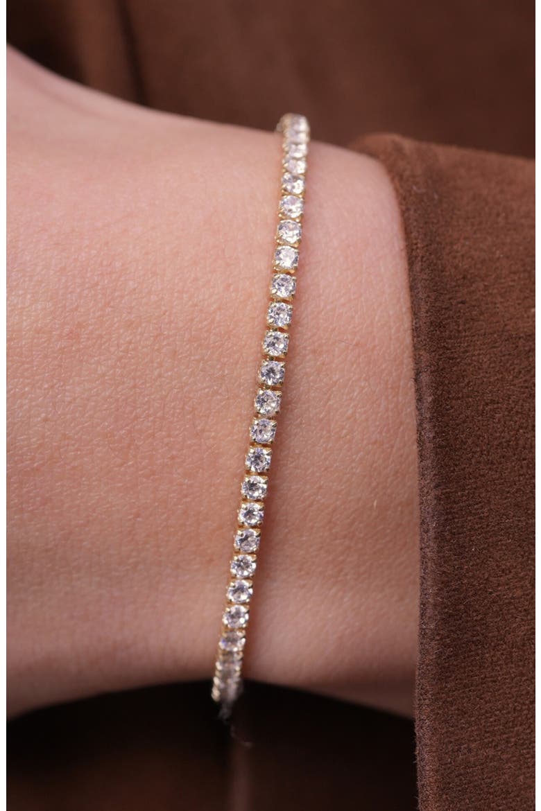 Cubic Zirconia Slider Bracelet, Alternate, color, GOLD