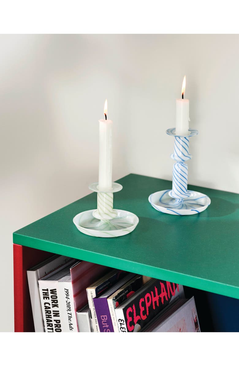 HAY Flare Stripe Glass Candleholder, Alternate, color, 