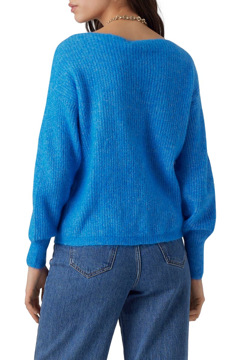VERO MODA Ruby Boatneck Sweater, Alternate, color, French Blue