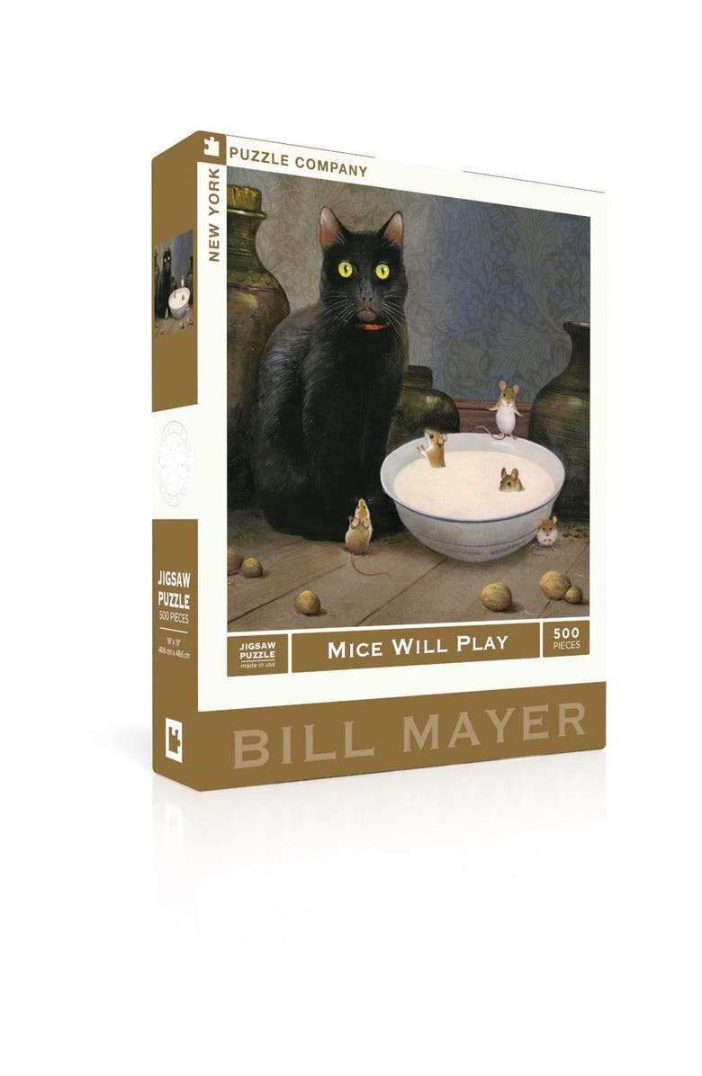 NEW YORK PUZZLE COMPANY Mice Will Play 500 Piece Puzzle, Alternate, color, NO COLOR