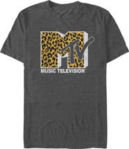 MTV Mens MTV Retro Cheetah Print Icon T Shirt